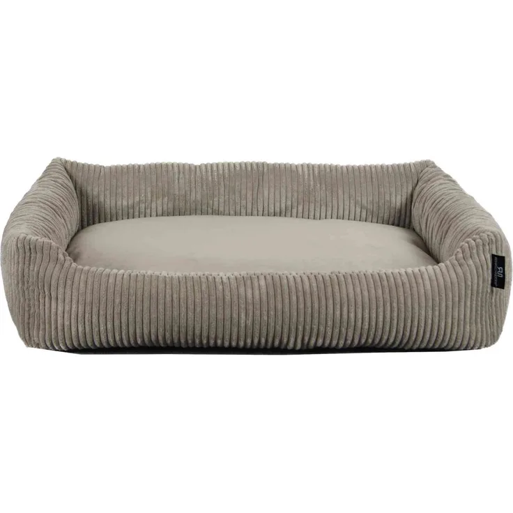 ROHRSCHNEIDER Hundebett - Cord, Hundekorb, Tierbett, Wendekissen, Bezug waschbar, rutschfest Taupe 15x70x49cm