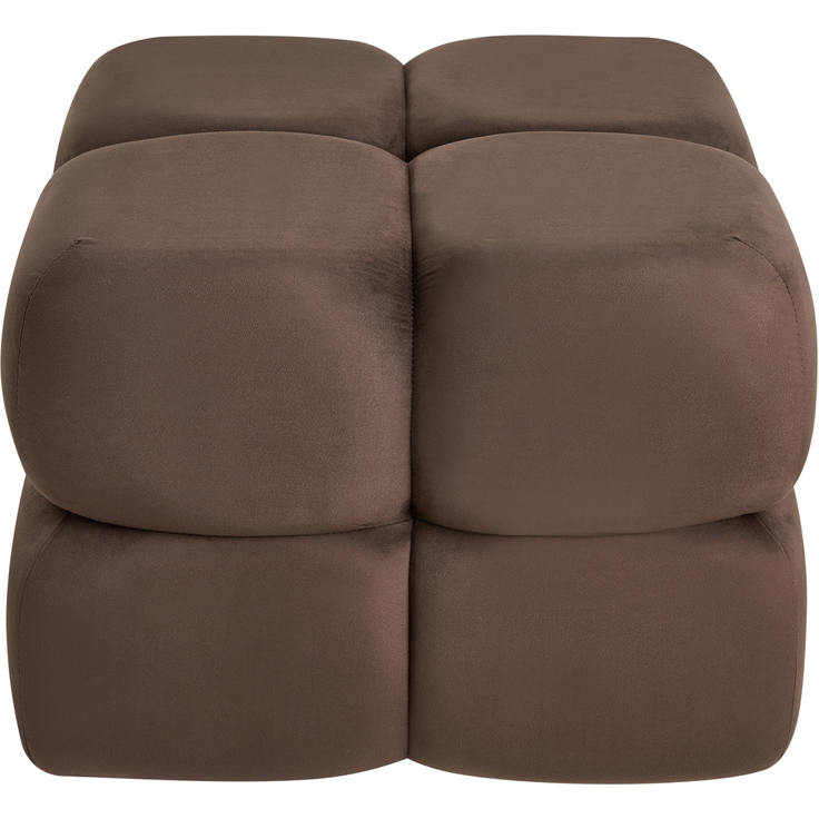 Pouf CALIENTE Samtstoff Dunkelbraun – Bild 4