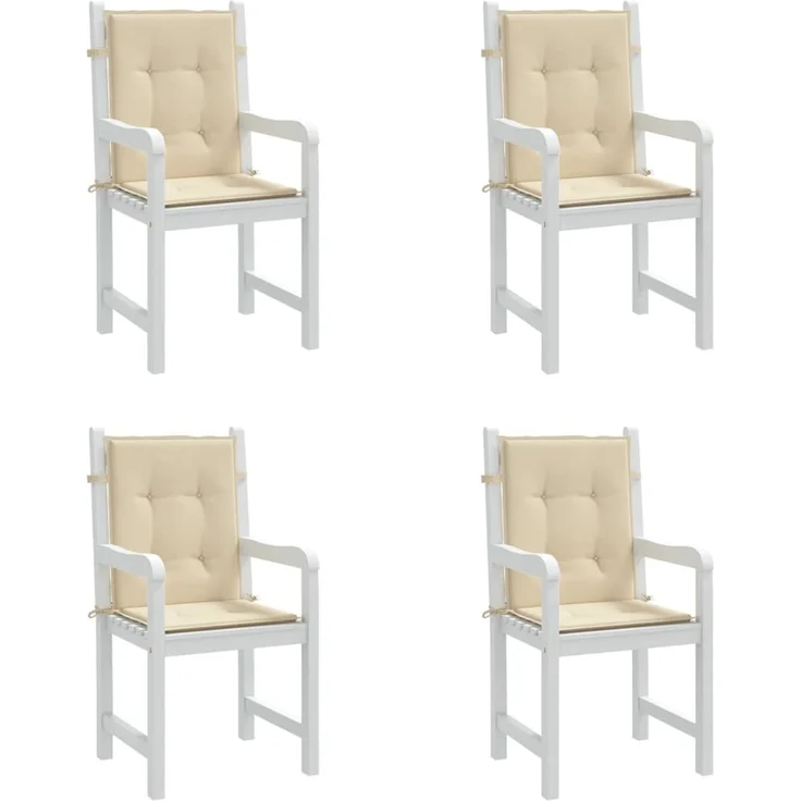 vidaXL Gartenstuhlauflagen für Niedriglehner 4 Stk. Beige 100x50x3 cm 47565 – Bild 4