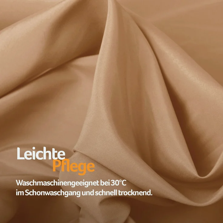 Bestlivings Blickdichte, Gardine mit Ösen, in vielen Größen und Farben Hellbraun 140x245 cm – Bild 9