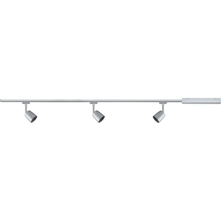 Paulmann 95462 URail Komplettset Cover Basisset Chrom matt ohne Leuchtmittel, max. 10W GU10