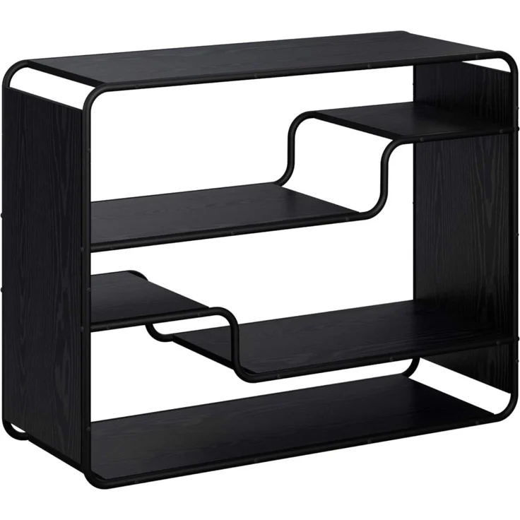 vidaXL Sideboard Schwarz Eichen-Optik 98 x 37,5 x 75,5 cm 8007912 – Bild 2