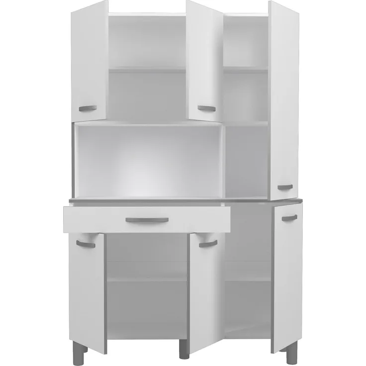 Season 22 Küchenbuffet 120x185 cm Weiß mit Stauraum