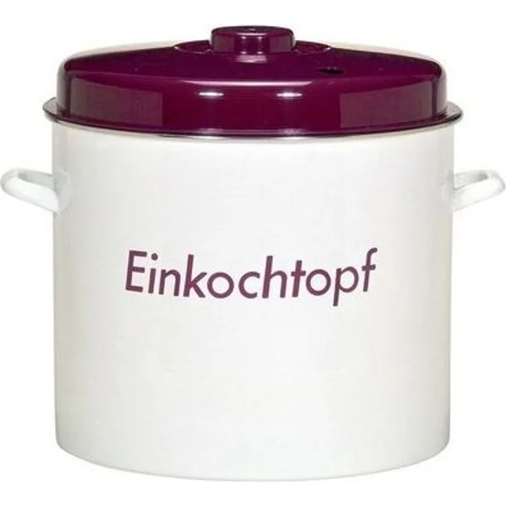 Einkocher emailliert 36,5cm,mit Kunstst. Deckel