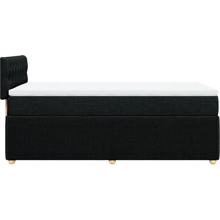vidaXL Boxspringbett mit Matratze Schwarz 90x200 cm Stoff 3289648 – Bild 7