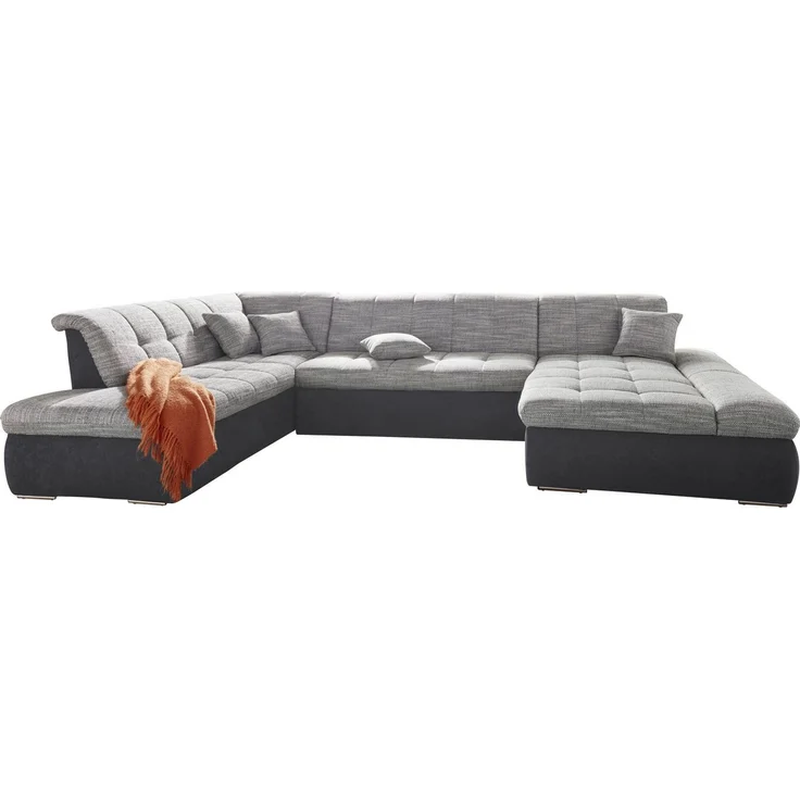 DOMO collection Wohnlandschaft MORIC Massiv! - Belastbar bis 140 kgxSitz, 353x216x80 cm, XXL, U-Form, inkl. Zierkissen – Bild 2