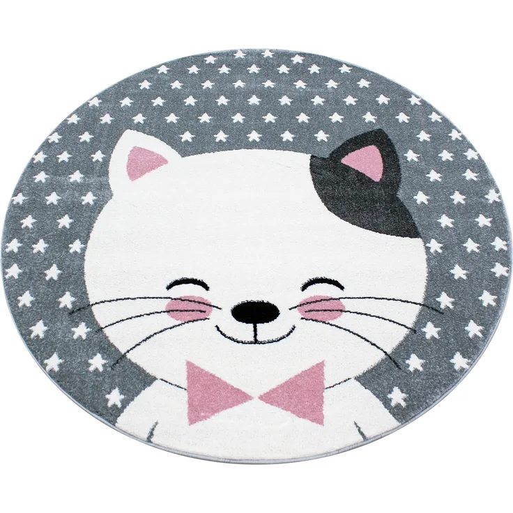 Kinder Teppich Kikki rund - 160 cm Durchmesser - Pink