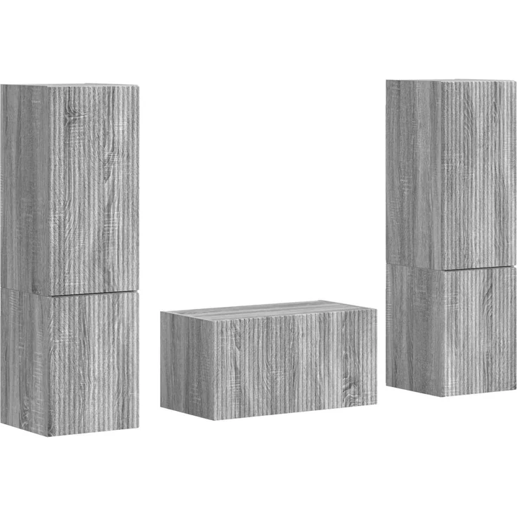 vidaXL TV-Schrankset 5 pcs Graues Sonoma Holzwerkstoff 3409102 – Bild 2