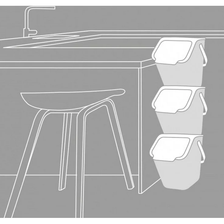 Practic Mülleimer, BINI-Set 3 praktischen Mülleimern 3 x 35 l – Bild 2