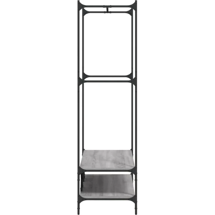 vidaXL Kleiderständer mit Ablagen Grau Sonoma Holzwerkstoff 834203 – Bild 10