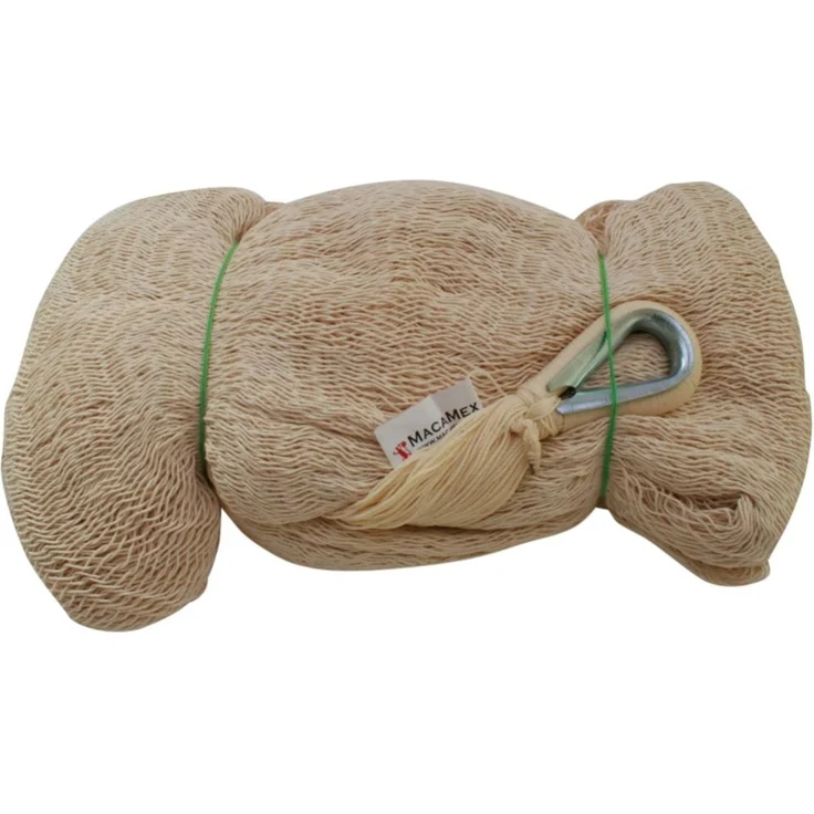 MacaMex Mexikanische Netzhängematte Single, natur / beige, 120 cm x 390 cm – Bild 8