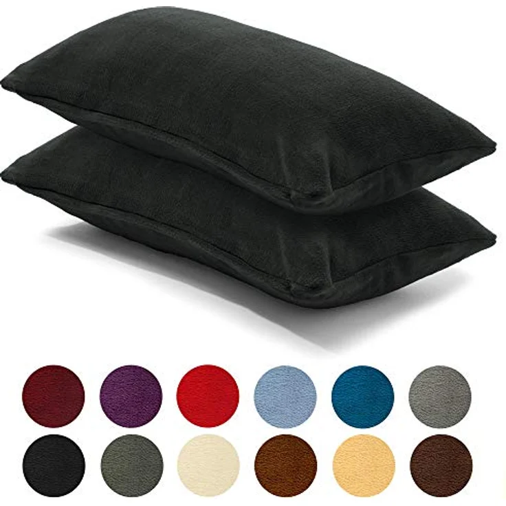 CelinaTex Kissenbezüge Comfortable Kissenbezüge Kissenhüllen 2er Set 40x80 cm schwarz – Bild 3