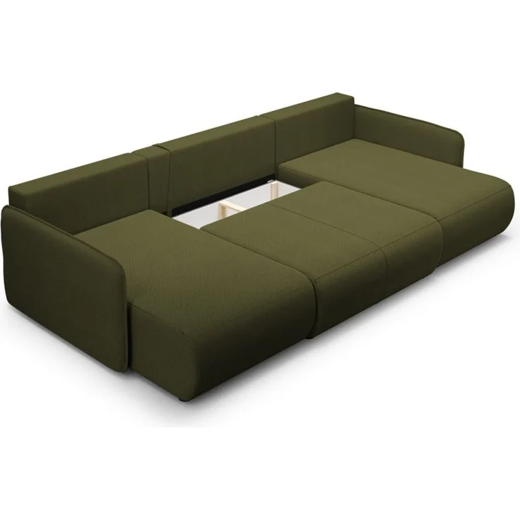 Wohnlandschaft Sofa mit Schlaffunktion CALGARY Stoff Curio Grün – Bild 3