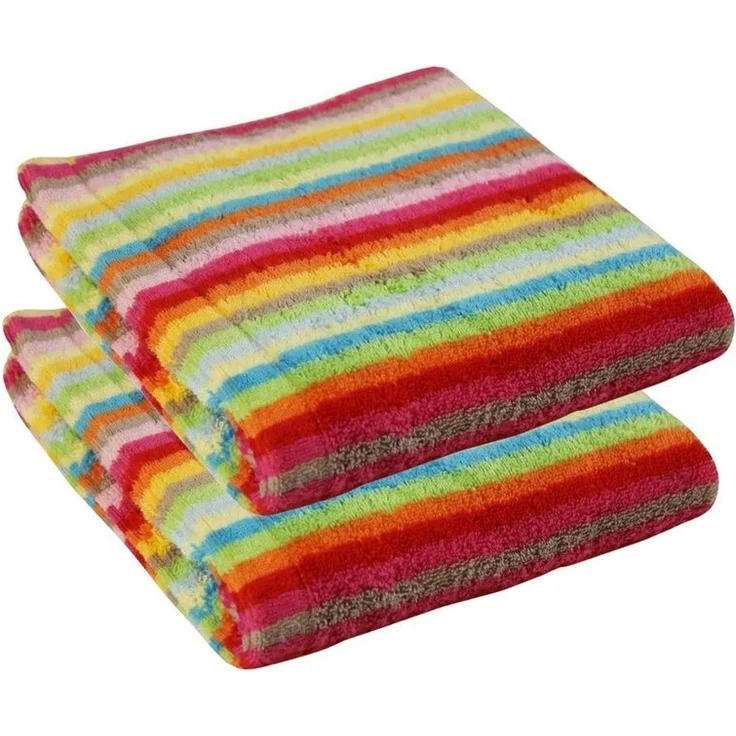 2 Stück Cawö Life Style Handtücher 7008-25 Streifen muilticolor 50x100 – Bild 2