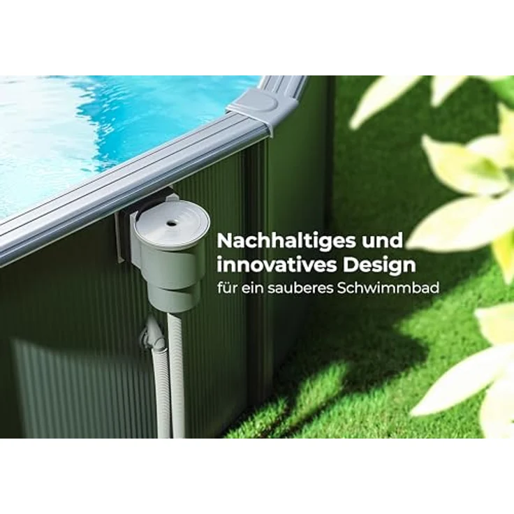 Gre AR100G - Skimmer zur Reinigung und Wasseraufbereitung von Standardpools + Einlassventil. Filtersystem für Pools, Farbe Grau, 27 x 22 x 35 cm – Bild 5