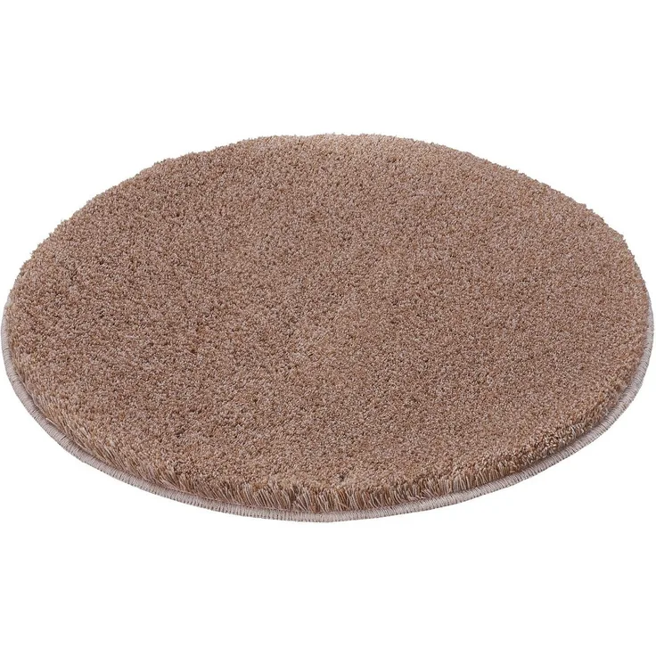 Kleine Wolke Badematte RELAX, Höhe 30 mm, rutschhemmend beschichtet, fußbodenheizungsgeeignet, Polyacryl, rund, Badteppich, Uni Farben, rechteckig, rund & als Set erhältlich