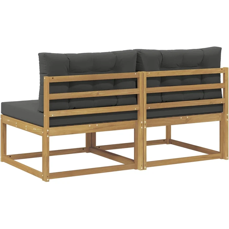 vidaXL Outdoor Mittelsofa 2 stk. 2-Sitzer Massivholz Akazie 901543 – Bild 5