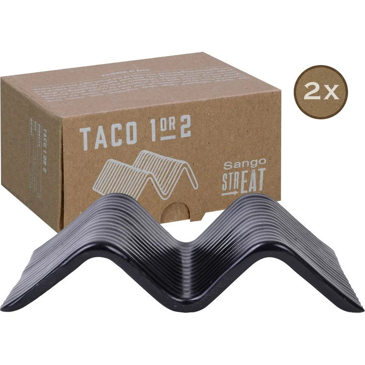 Streat Food Schwarz, Taco Stand 2-tlg 14,5 cm (mo) – Bild 1