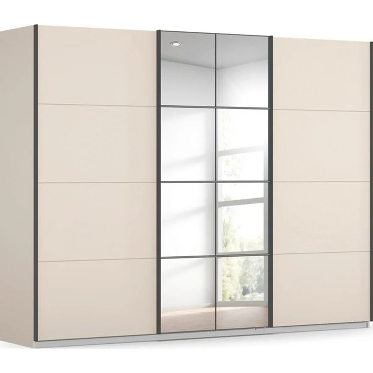 OTTO home Kleiderschrank Schwebetürenschrank Schrank Garderobe Wäscheschrank BAVENO (in 3 Ausstattungen BASIC/CLASSIC/PREMIUM (mit Soft-Close-Funktion) in moderner Loft-Optik mit Griffleisten aus Metall MADE IN GERMANY – Bild 4