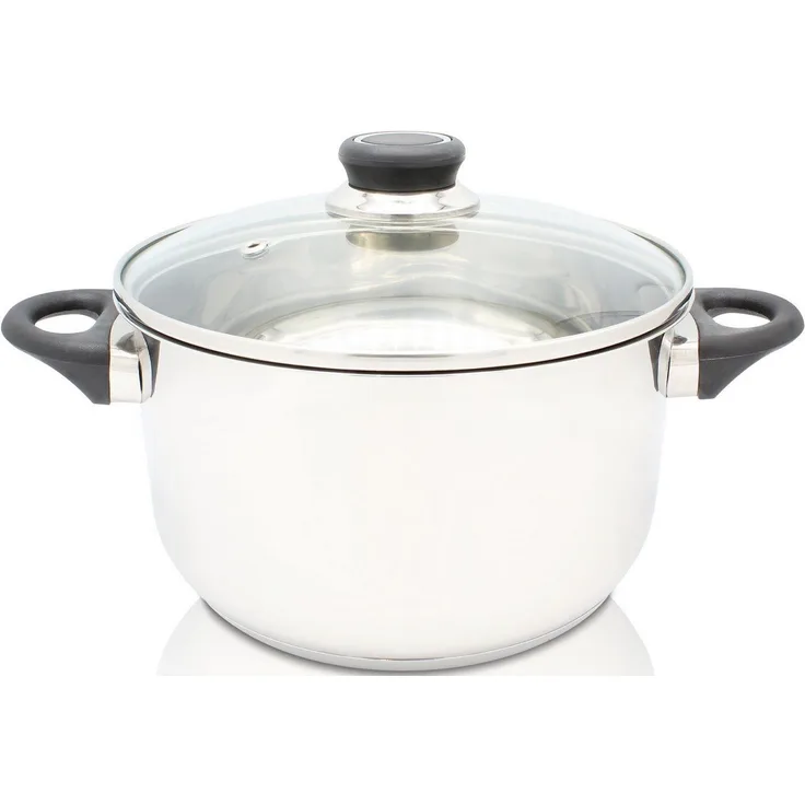 Fleischtopf 16cm DENVER Edelstahl, mit Glasdeckel