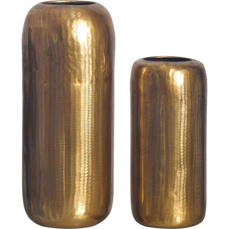 Dekovase >WL7.173< (2-teilig) in Gold, Aluminium - 40x16cm (HxD) – Bild 2