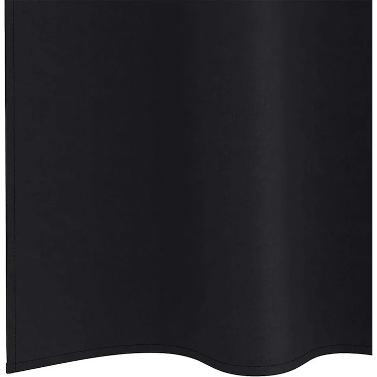 vidaXL Verdunkelungs-Vorhänge mit Ringen 2 stk. Schwarz 245 x 140 cm 4107321 – Bild 9