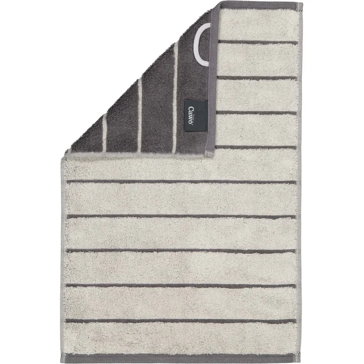 CAWÖ Gästetuch, 3er Pack - C Balance, 30x50 cm, Walkfrottier, Baumwolle, Streifen Platin – Bild 2