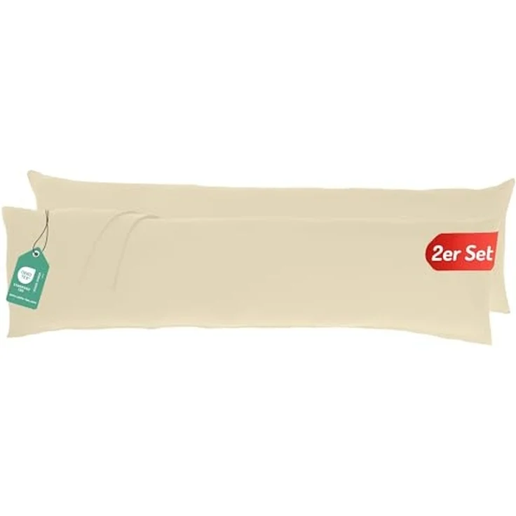 livessa Kissenbezug 2er Set Kissenbezug - Verdeckter Reißverschluss - Kopfkissenbezug, %100 Baumwolle Jersey Stoff 140 g/m², Ultra weich und atmungsaktiv – Bild 1