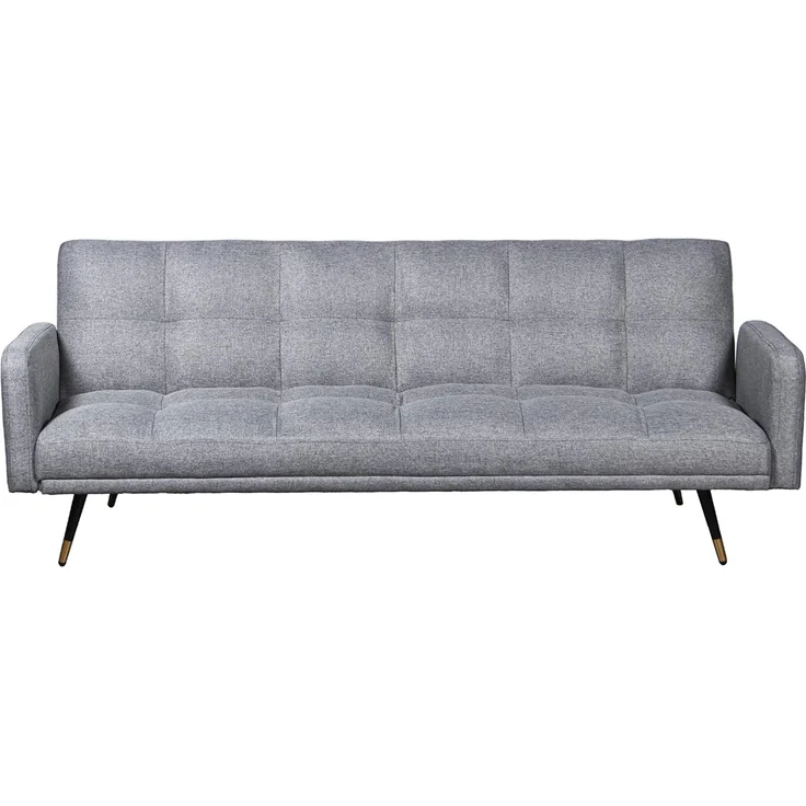 DRW 3-Sitzer-Sofa aus Polyester mit Metallbeinen in Grau, Schwarz und Gold, 193 x 83 x 75 cm – Bild 1