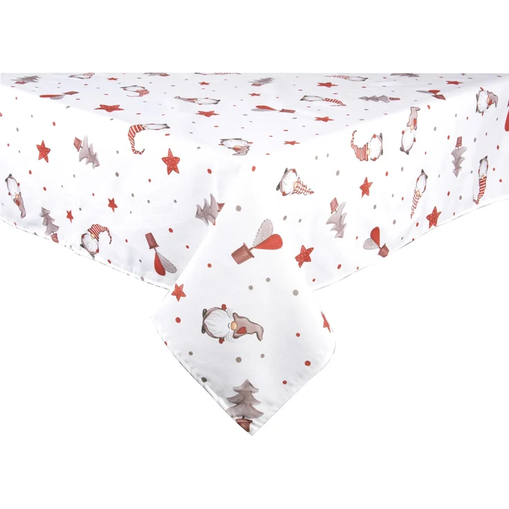 Excelsa Gnomo Rechteckige Tischdecke, 70% Baumwolle und 30% Polyester, 140x240 cm, Weihnachtsdekoration (cm. 140x240) – Bild 1