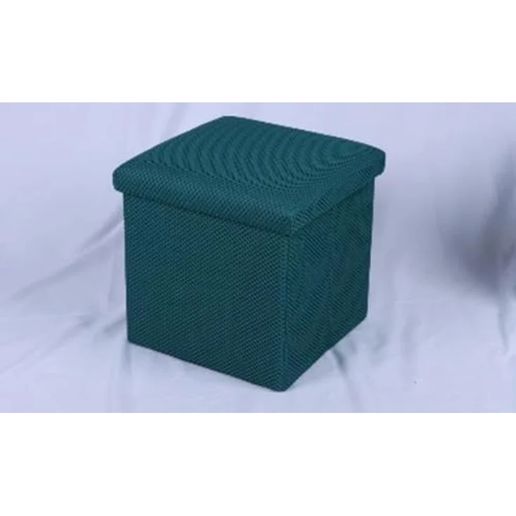 HOME DECO FACTORY, HD0504, Faltbare Ottoman-Truhe, zeitgenössisches Design, multifunktional, praktisch und bequem, ideal für Wohnzimmer oder Schlafzimmer, Größe M, Farbe Blau – Bild 11
