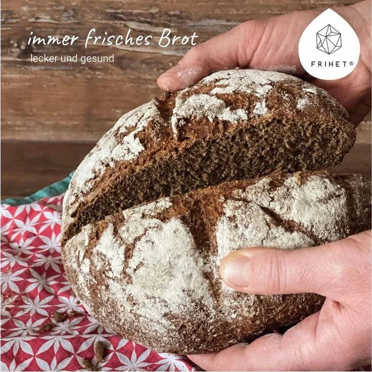 Lycce Dekokorb Gärkorb Brotbacken rund 25 cm aus Rattan/Peddigrohr für ca. 1 kg Teig (1 St) – Bild 4