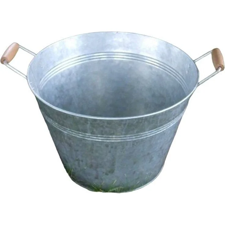 Deko-Impression Pflanzkübel Stabile Zinkschale Eimer Pflanztopf Zinkbottich Blumentopf 42 cm (1 St) – Bild 5