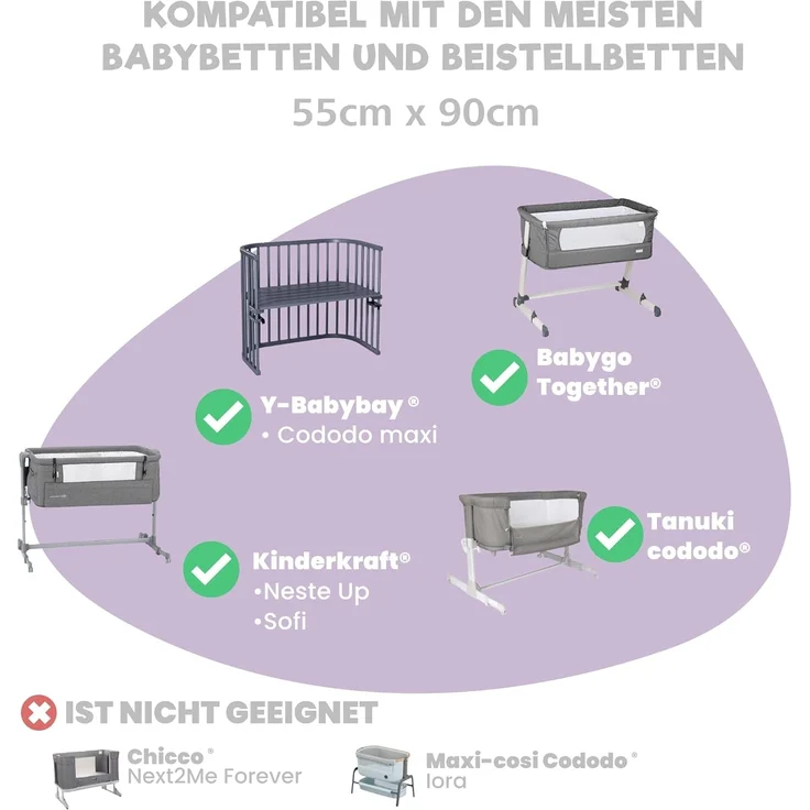 2X Spannbettlaken aus 100% Baumwolle mit Gummiband - 1X Matratzenschoner aus 100% wasserdichtem Material - 3er-Set - 55x90 cm - Weltraum – Bild 5