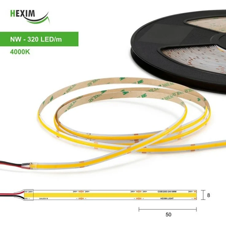 Hexim LED Stripe COB – RGB/W CCT oder Kalt-, Neutral-, Warmweiß (Neutralweiß 2.5M), COB – RGB/W CCT oder Kalt-, Neutral-, Warmweiß (Neutralweiß 2.5M) – Bild 4