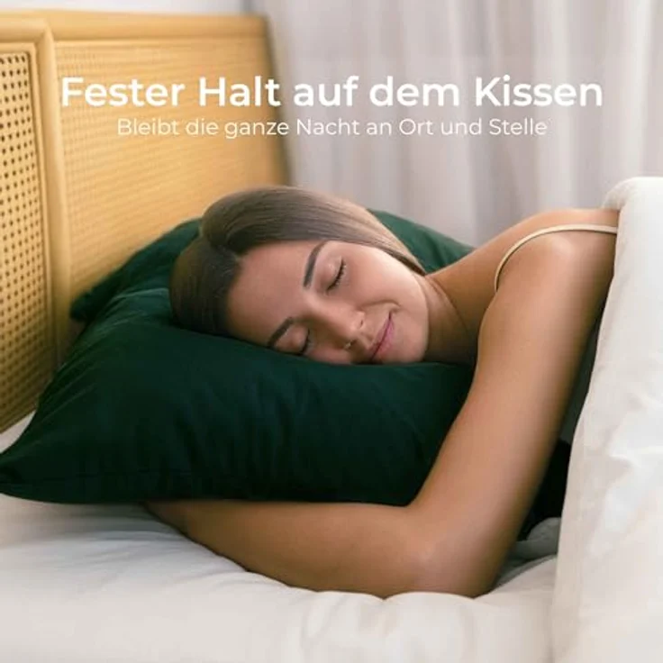 Kissenbezug 30x50 Renforcé Baumwolle (2er-Set) - Grün - Dicht gewebt mit 57 Fäden/cm² - Kissenbezug 50x30 - Oeko Tex Zertifiziert - Dreamzie – Bild 8