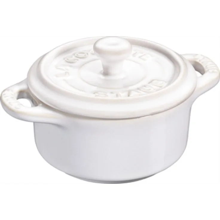 Staub Mini Cocotte, 10 cm | Elfenbein-Weiß | rund | Keramik (40511-997-0)