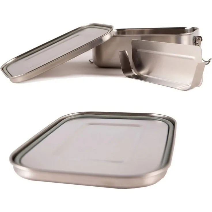 NATIONAL GEOGRAPHIC Lunchbox Brotdose Box Dose Lunch Box, Edelstahl, 16 x 12 x 5,5 cm Spühlmaschinenfest