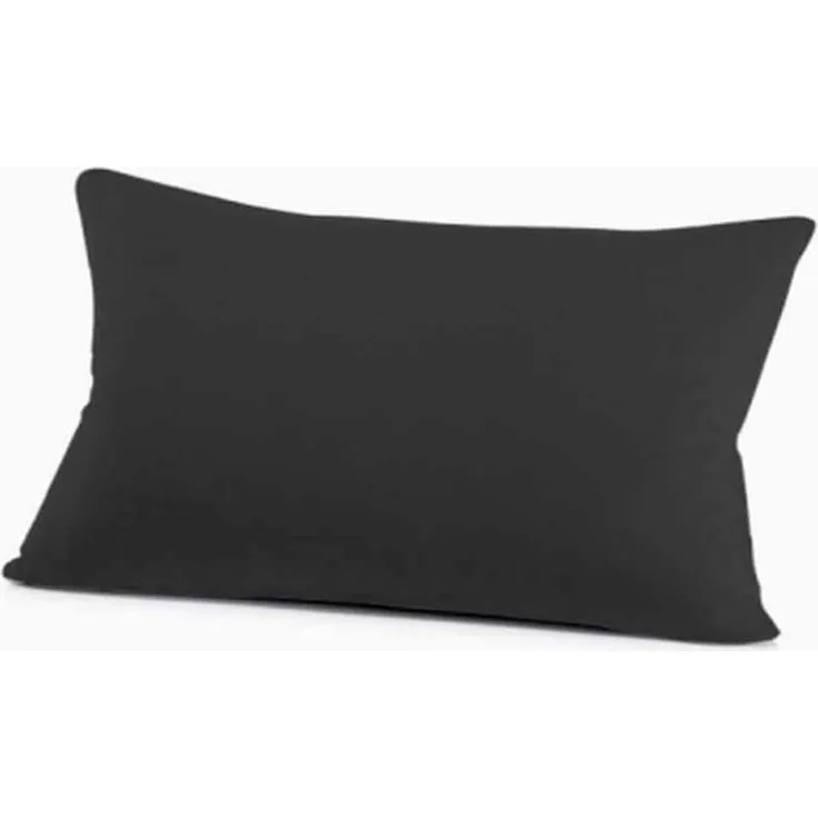 schlafgut Mako-Jersey-Interlock Kissenbezug 40x60 cm Schwarz