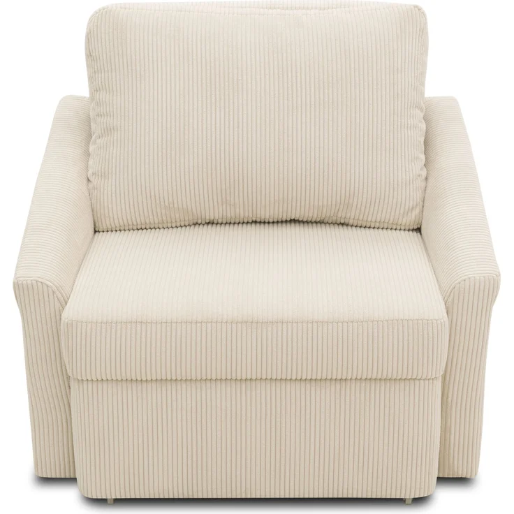 DOMO. collection Sessel Relax Box, Polstersessel mit Boxspringfederung und Schlaffunktion, Armsessel, Cocktailsessel, Loungesessel, 108 x 96 x 86 cm (BxTxH), beige – Bild 5