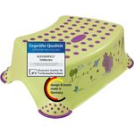 KiNDERWELT Premium Tritthocker stabiler Hocker grün für Kinder mit Anti-Rutsch-Funktion