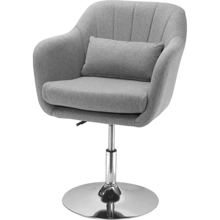 HOMCOM Relaxsessel höhenverstellbarer Bürostuhl (Drehhocker, 1-St, Arbeitshocker mit Lendenwirbelstütze), Stahl, Grau, 60 x 60 x 79-91 cm – Bild 2