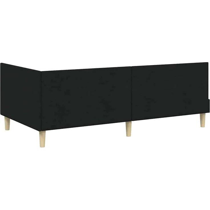 vidaXL Eckbettgestell mit Matratze 2 stk. Schwarz 100 x 200 cm Stoff 3393751 – Bild 9
