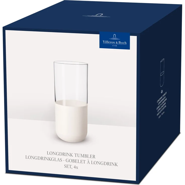 Villeroy & Boch Manufacture Rock Blanc Longdrinkbecher 300 ml 4er Set – Bild 3