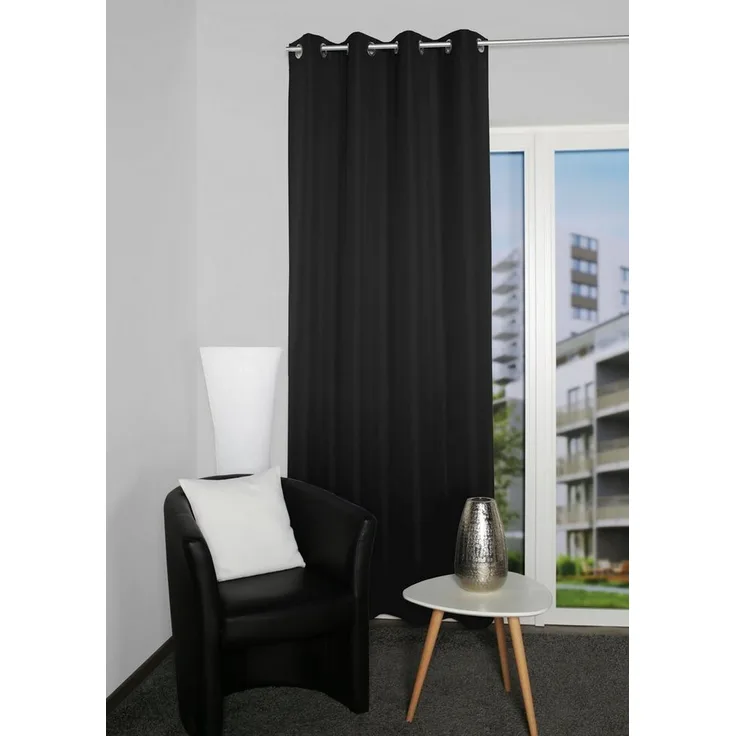 Home Basics Atlantik 235 x 140 cm 1x Fertigschal Schwarz
