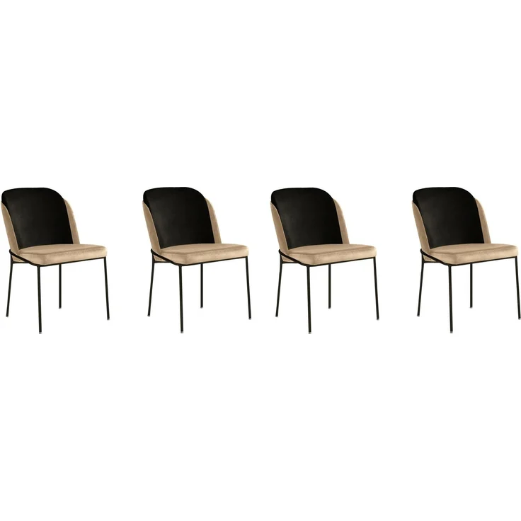 Skye Decor 'DR - 145 V4' Stuhlset (4-teilig), Beige / Schwarz, 54 x 86 x 55 cm – Bild 1