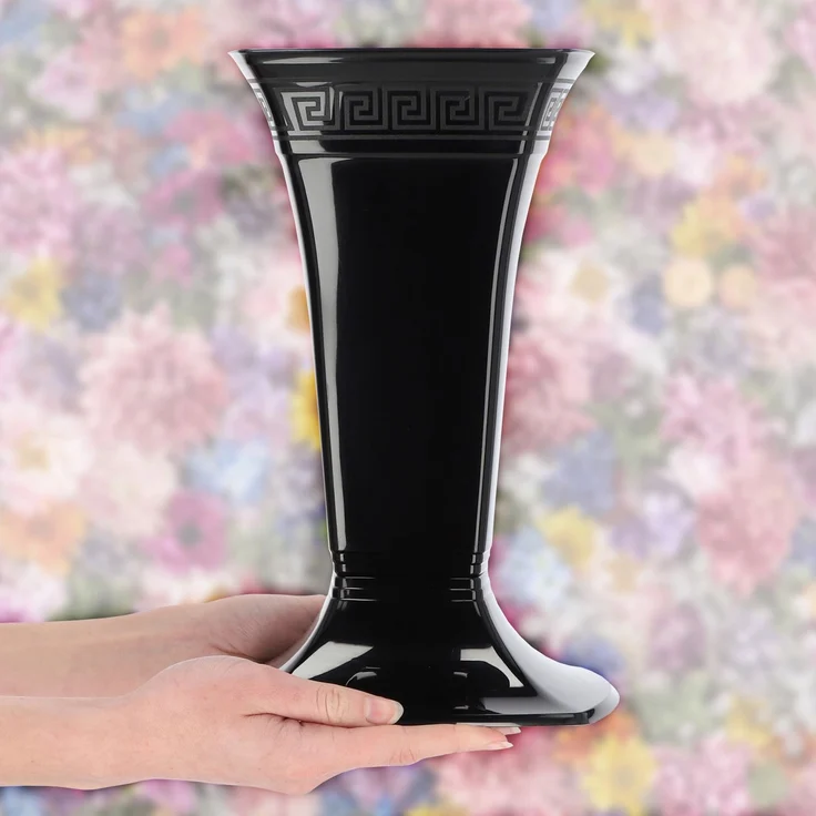 KADAX Vase für Friedhofsgrab, Grabsteinfläschchen, 30 cm, Schwarz – Bild 6