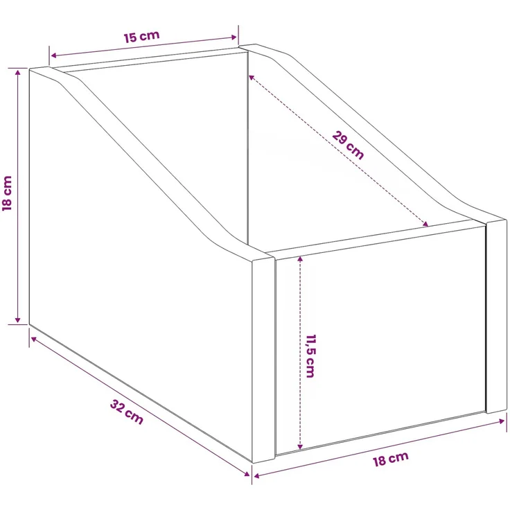 vidaXL LP Plattenbox 2 stk. Altholz 18 x 32 x 18 cm Holzwerkstoff 8012807 – Bild 9
