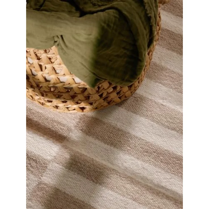 Hanse Home Wollteppich Vika - Natur Wohnzimmerteppich - Handgewebt & Umweltfreundlich - Streifen Design Wolle Modern für Wohnzimmer, Schlafzimmer, Esszimmer, Flur - Beige Natur Weiß, 80x200cm – Bild 9