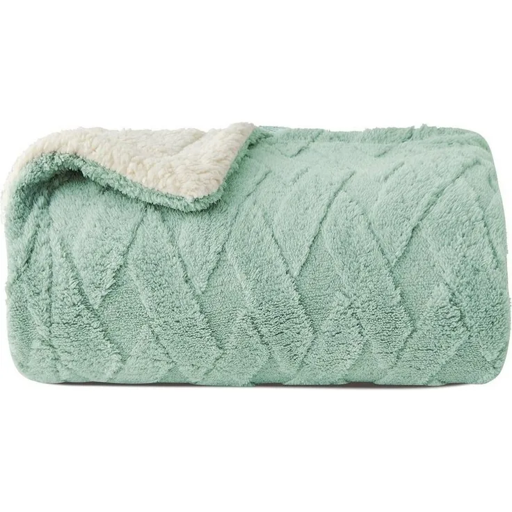 Wohndecke MT09, KEAYOO, Sherpa Fleece Warm Decke Kuscheldecken für Bett, Sofa und Couch